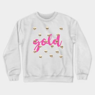 Gold Leaf Pattern Linen Look Crewneck Sweatshirt